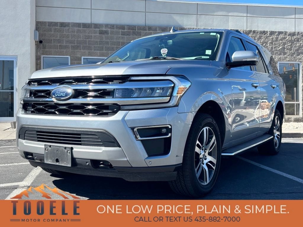 2022 Ford Expedition Limited in Silver — front three-quarter view