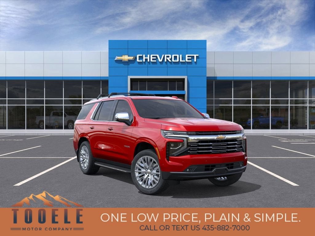 2026 Chevrolet Tahoe Premier in Radiant Red Tintcoat — front three-quarter view