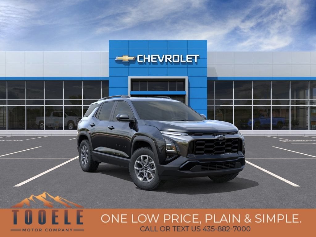 2026 Chevrolet Equinox ACTIV in Mosaic Black Metallic — front three-quarter view