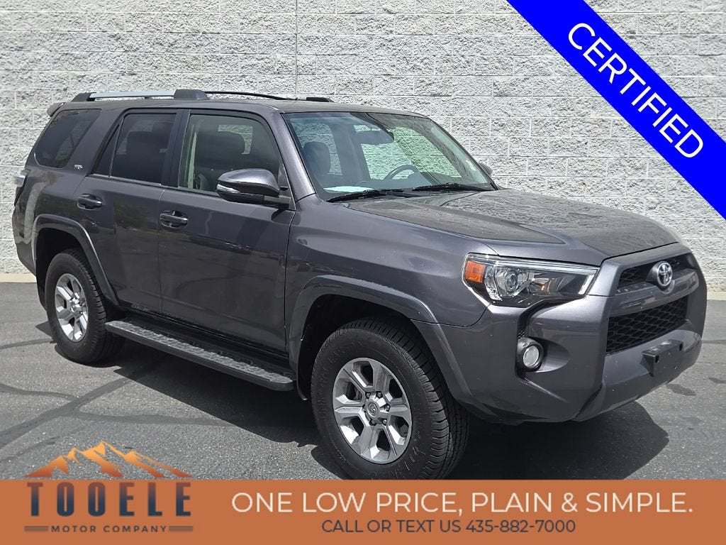 2019 Toyota 4Runner SR5 in Gray — front three-quarter view